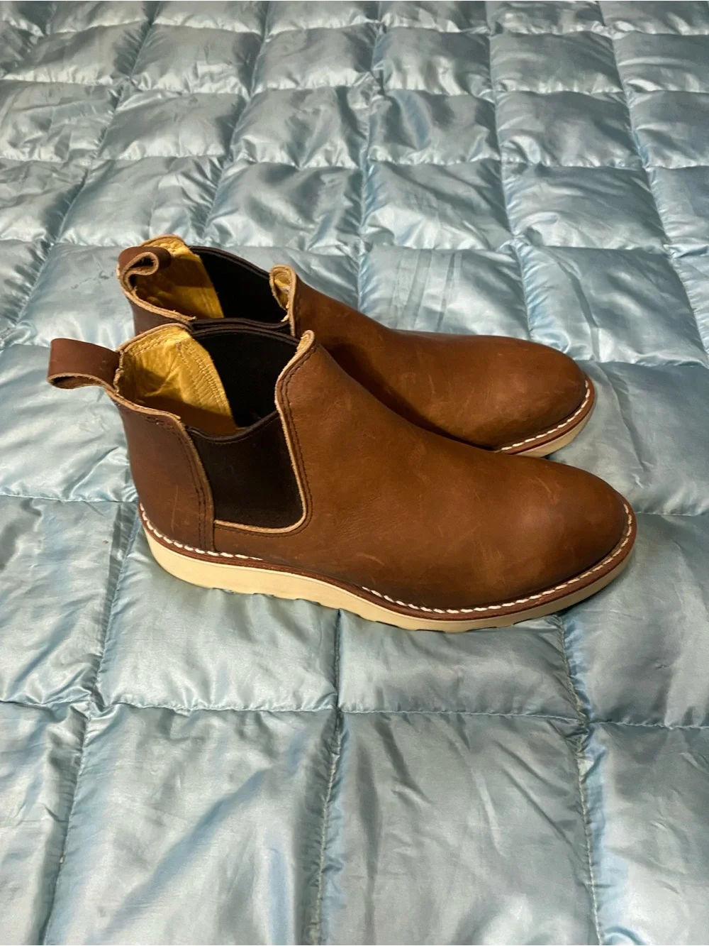 NWOT Men's Red Wing Shoes Brown Leather Chelsea Work Boots Sz 6.5